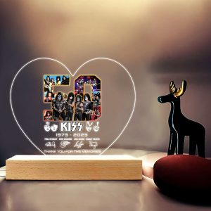 Kiss Band Led Light with Wooden Base (7 Colors) - HOATT 3274