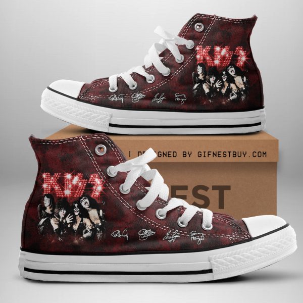 Kiss Band High Top Canvas Shoes - HOATT 3015