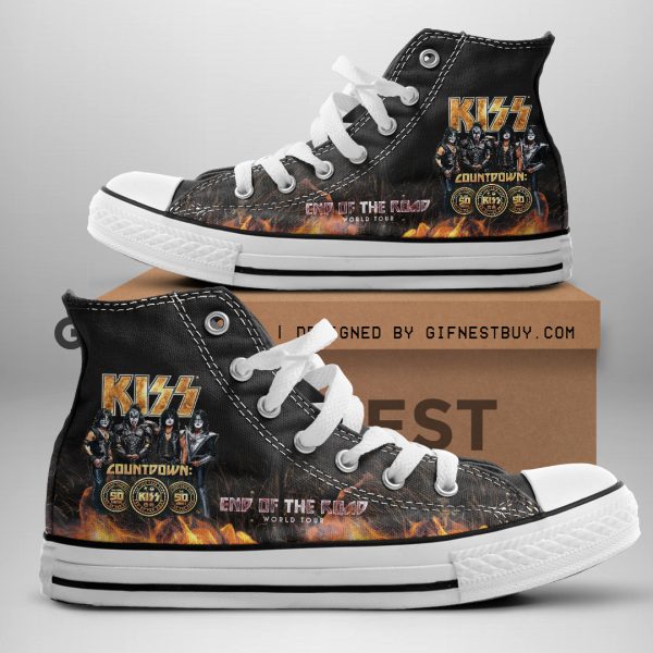 Kiss Band High Top Canvas Shoes - HOATT 2730