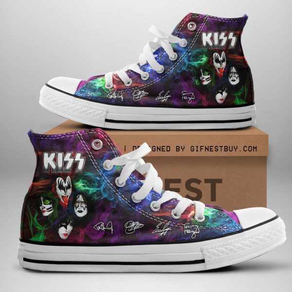 Kiss Band High Top Canvas Shoes - HOATT 3100