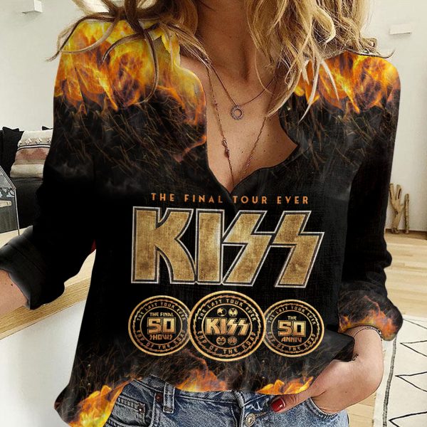 Kiss Band 3D Linen Shirt - HOATT 2921