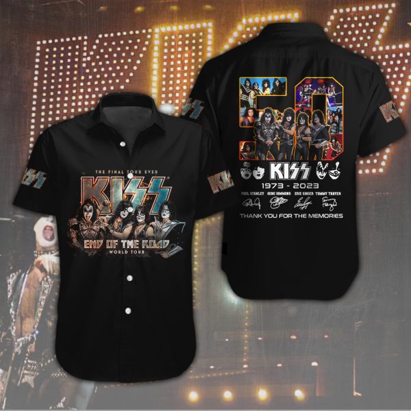Kiss Band Short Sleeve Dress Shirt - HOATT 2466