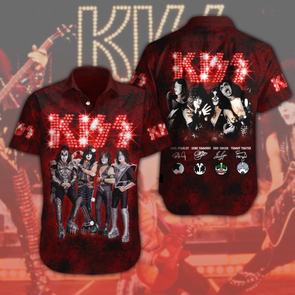 Kiss Band Short Sleeve Dress Shirt - HOATT 2918
