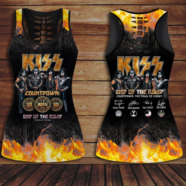 Kiss Band Hollow Tank Top Leggings - HOATT 2506