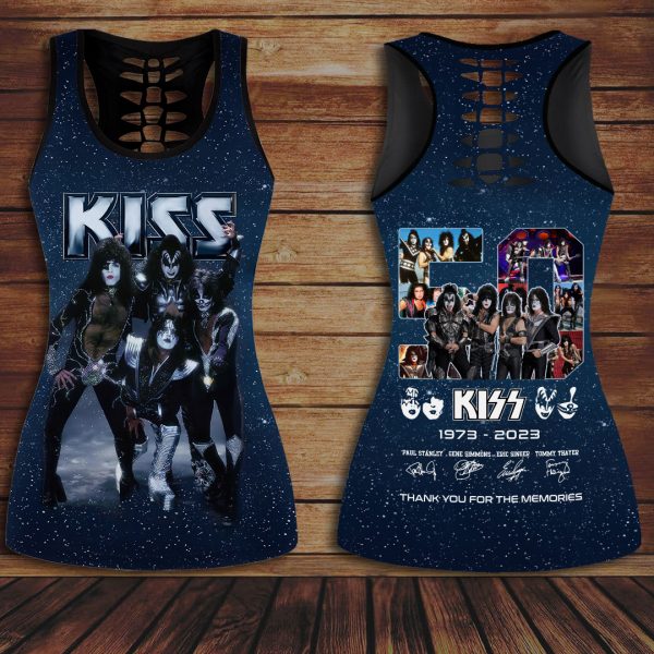 Kiss Band Hollow Tank Top Leggings - HOATT 3056