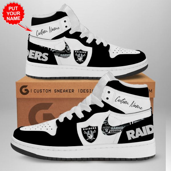 Personalized Las Vegas Raiders AJ 1 Sneaker - TANTN 1544