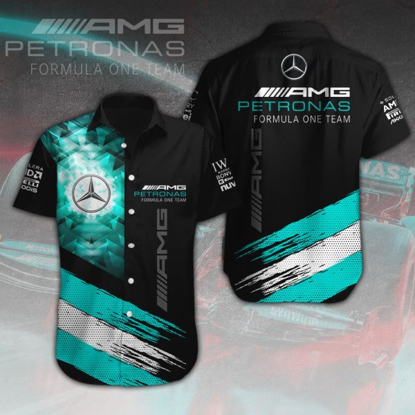 Mercedes-AMG Petronas F1 Short Sleeve Dress Shirt - HOATT 3687