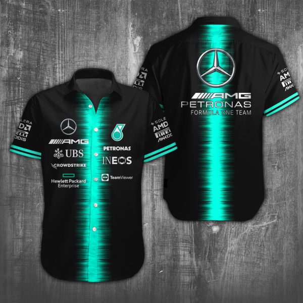 Mercedes-AMG Petronas F1 Short Sleeve Dress Shirt - HOATT 2544