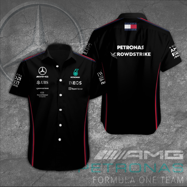 Mercedes-AMG Petronas F1 Short Sleeve Dress Shirt - HOATT 2318