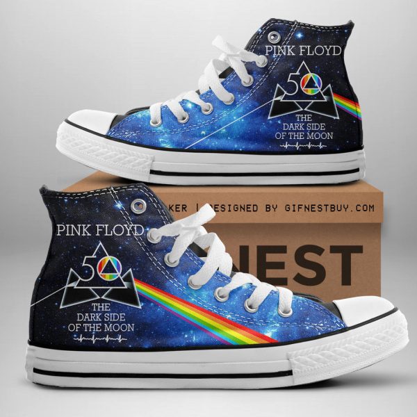 Pink Floyd High Top Canvas Shoes - HOATT 2694
