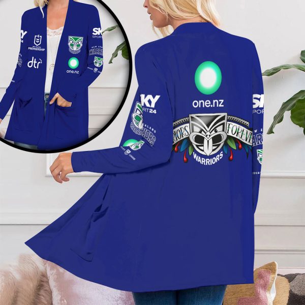 New Zealand Warriors Women's Patch Pocket Cardigan 1- VANDH 455