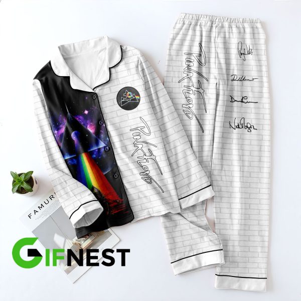 Pink Floyd Button Down Pajamas Set - HOATT 3657