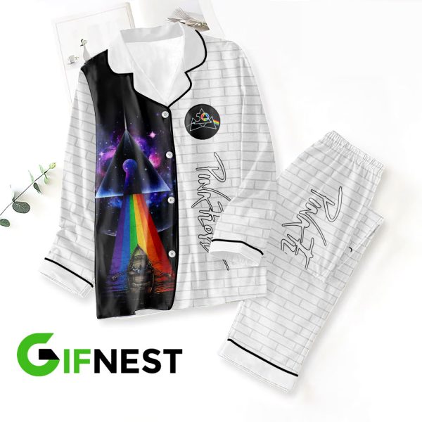 Pink Floyd Button Down Pajamas Set - HOATT 3657