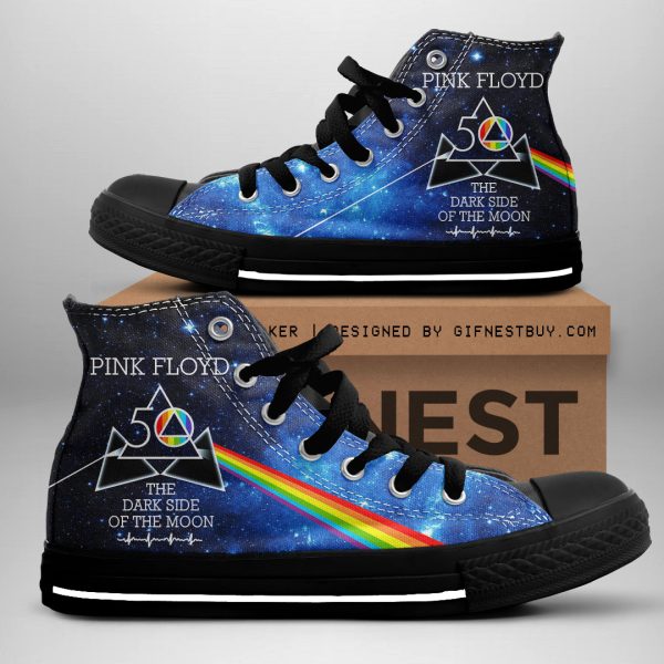 Pink Floyd High Top Canvas Shoes - HOATT 2694