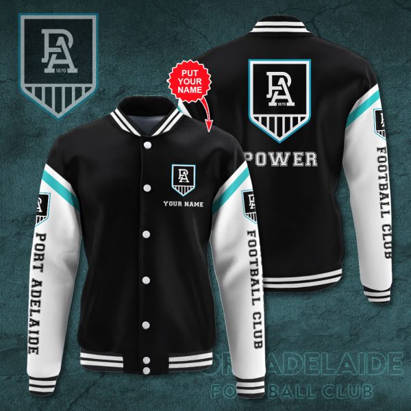 Personalized Port Adelaide FC Varsity Jacket - VANDH 419