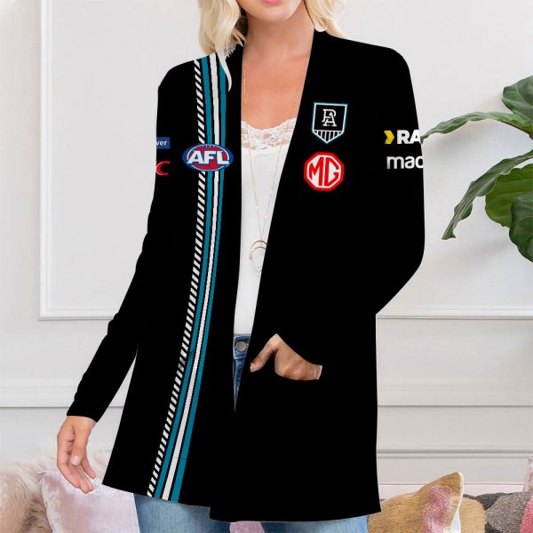 Port Adelaide FC Women's Patch Pocket Cardigan - VANDH 447