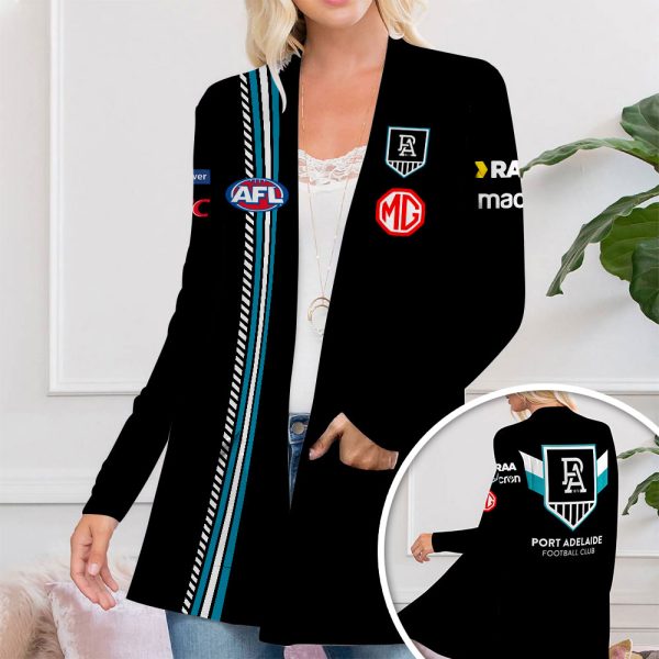 Port Adelaide FC Women's Patch Pocket Cardigan - VANDH 447