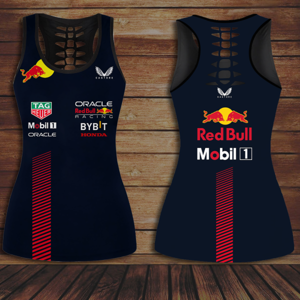 Red Bull Racing F1 Hollow Tank Top Leggings - HOATT 2230
