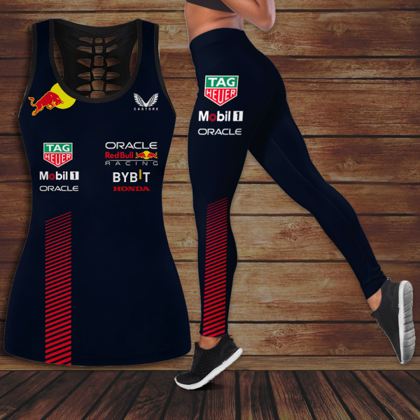 Red Bull Racing F1 Hollow Tank Top Leggings - HOATT 2230