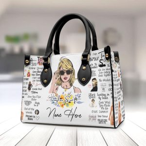 Personalized Taylor Swift Leather HandBag - VANDH 122