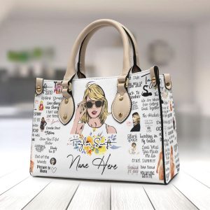 Personalized Taylor Swift Leather HandBag - VANDH 122