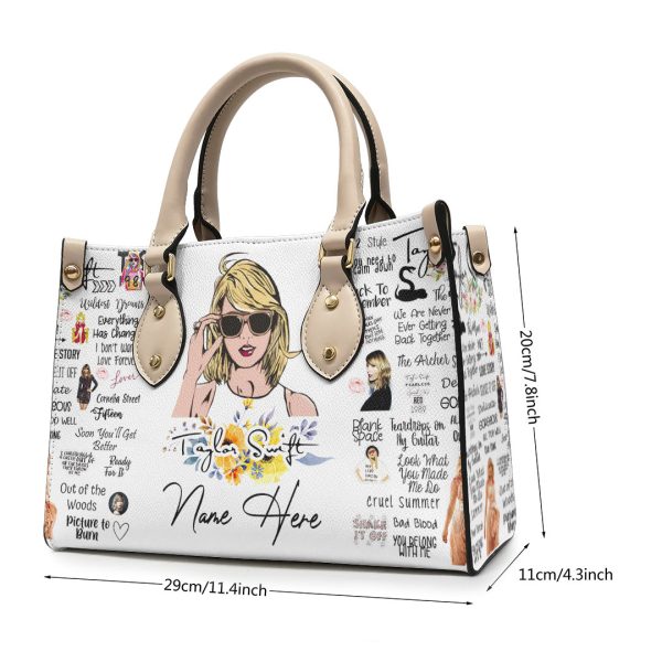 Personalized Taylor Swift Leather HandBag - VANDH 122