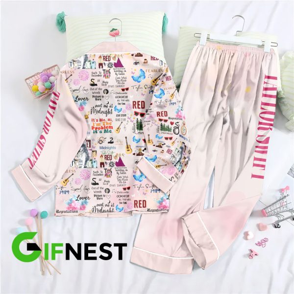 Taylor Swift Button Down Pajamas Set - VANDH 253