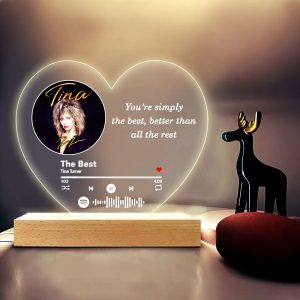 Tina Turner Led Light with Wooden Base (7 Colors) - HOATT 3271