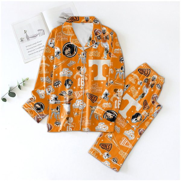 Tennessee Volunteers FC Button Down Pajamas Set - VANDH 758