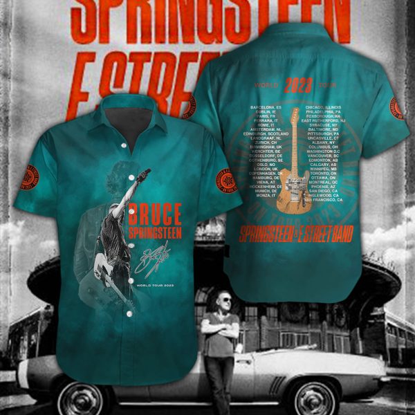Bruce Springsteen Short Sleeve Dress Shirt - NGHIAVT 0393