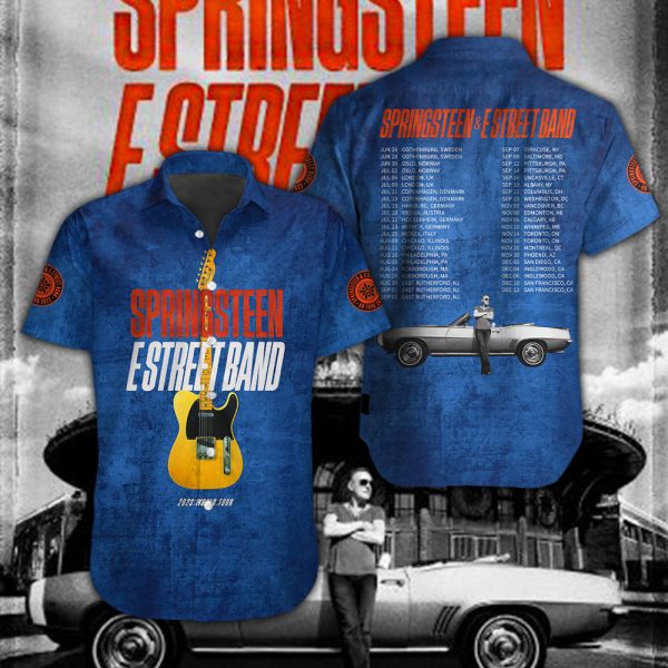 Bruce Springsteen Short Sleeve Dress Shirt - NGHIAVT 0482