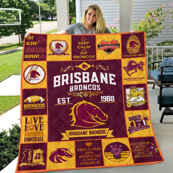 Brisbane Broncos Quilt Blanket - VANDH 594