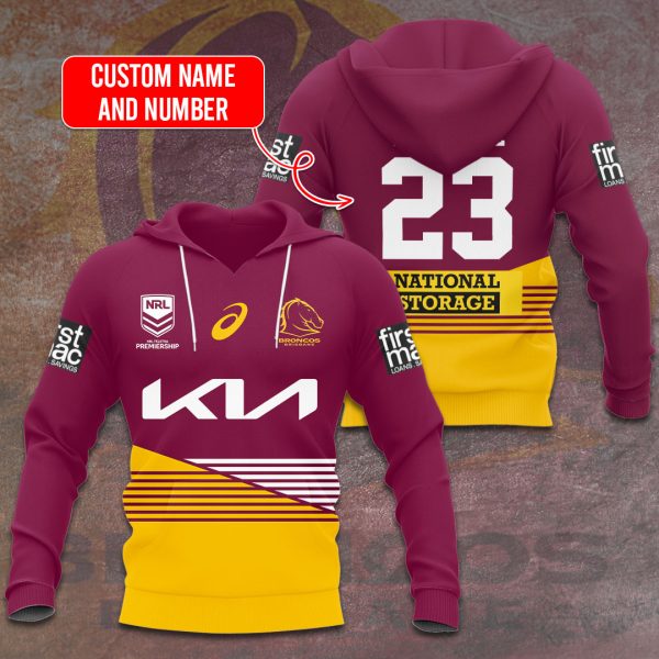 Personalized Brisbane Broncos 3D Apparel - VANDH 475