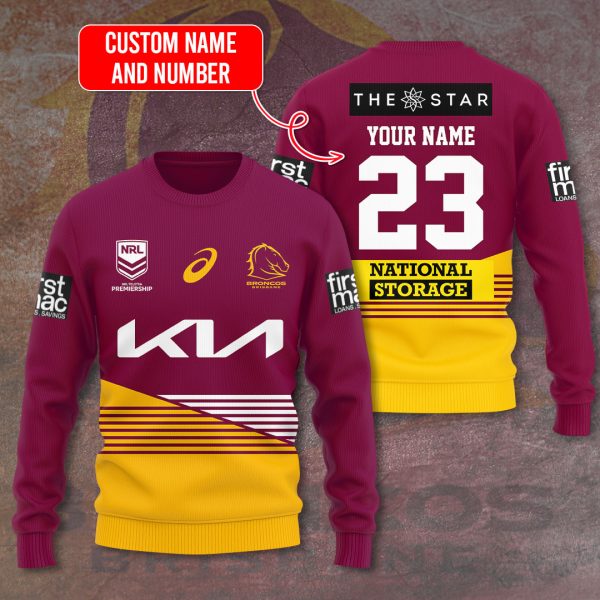 Personalized Brisbane Broncos 3D Apparel - VANDH 475