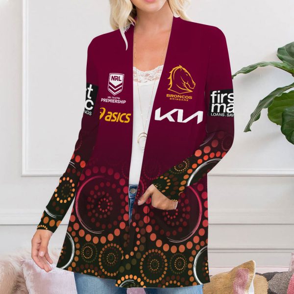 Brisbane Broncos Women's Patch Pocket Cardigan - VANDH 476