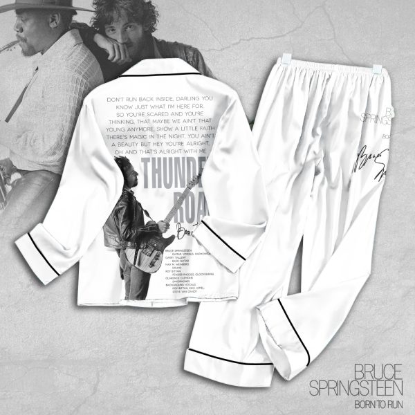 Bruce Springsteen Button Down Pajamas Set - TANTN 1915