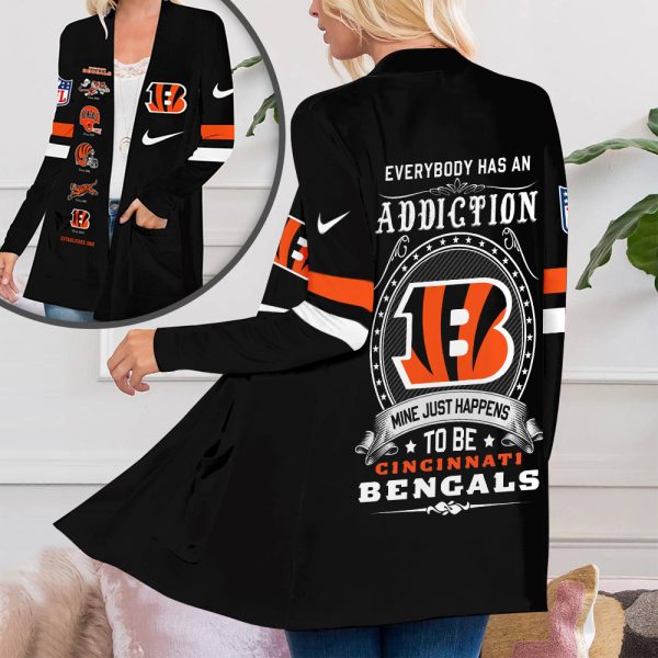 Cincinnati Bengals Women's Patch Pocket Cardigan - TANTN 1647