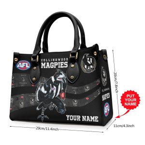 Personalized Collingwood FC Leather HandBag - VANDH 497