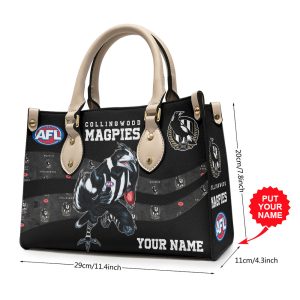 Personalized Collingwood FC Leather HandBag - VANDH 497