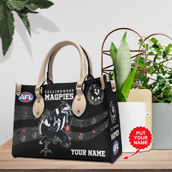 Personalized Collingwood FC Leather HandBag - VANDH 497
