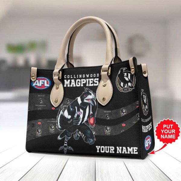 Personalized Collingwood FC Leather HandBag - VANDH 497