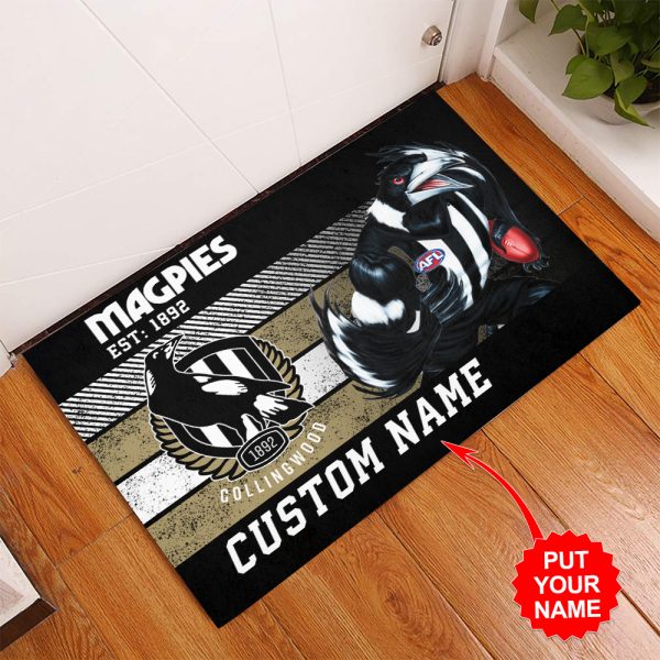Personalized Collingwood FC Rubber Base Doormat - TANTN 1710