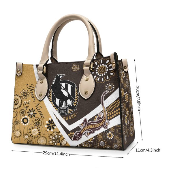 Personalized Collingwood FC Leather HandBag - TANTN 1745