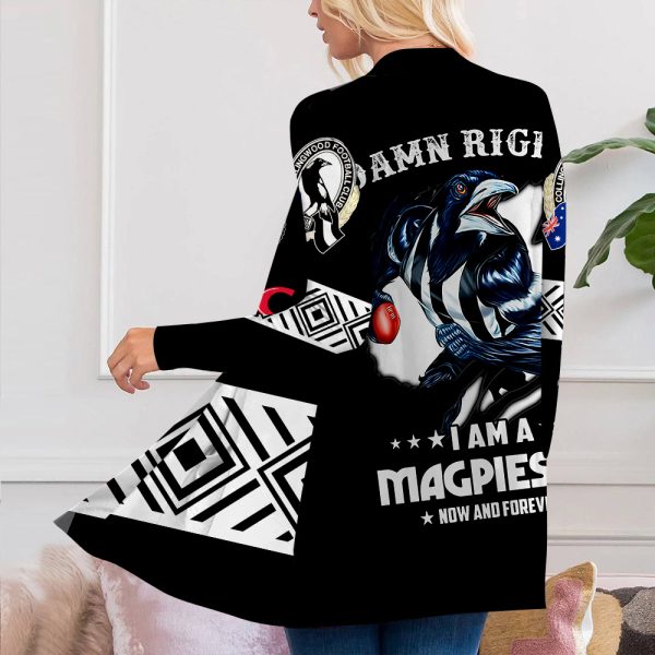 Collingwood FC Women's Patch Pocket Cardigan - TANTN 1605