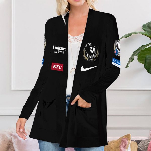 Collingwood FC Women's Patch Pocket Cardigan - TANTN 1611