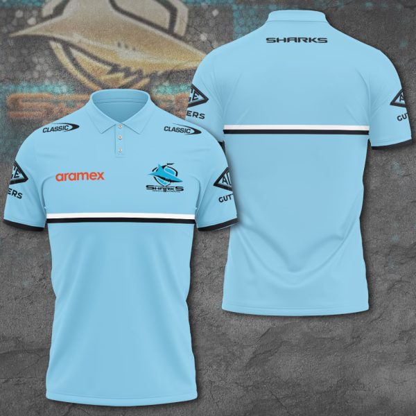 Cronulla-Sutherland Sharks 3D Polo Shirt - 1VANDH 717