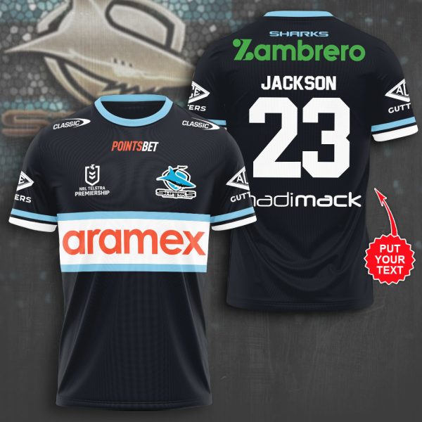 Personalized Cronulla-Sutherland Sharks 3D Apparel - VANDH 719