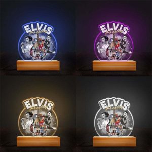 Elvis Presley Led Light with Wooden Base (7 Colors) - TANTN 960