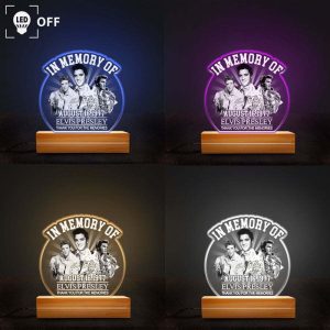 Elvis Presley Led Light with Wooden Base (7 Colors) - TANTN 961
