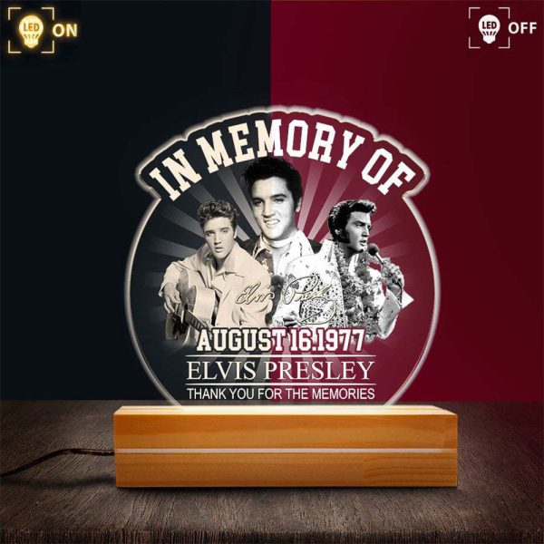 Elvis Presley Led Light with Wooden Base (7 Colors) - TANTN 961